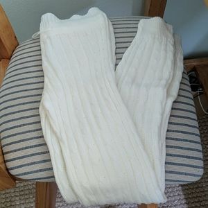 White knit jogger set